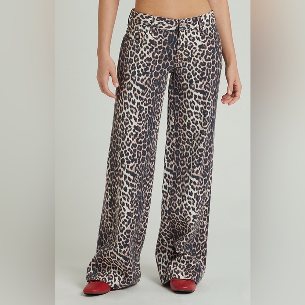 PacSun Casey Leopard Low Rise Baggy Jeans